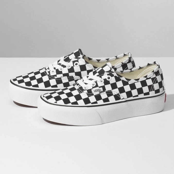 Tênis Authentic Plataforma Checkerboard True White 3