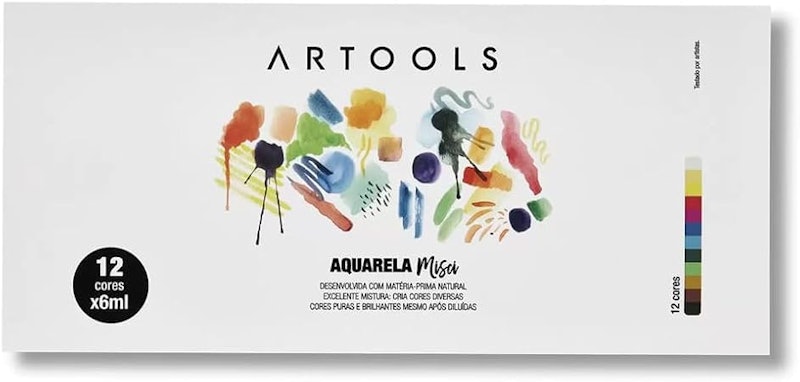 Aquarela Bisnaga Misci com 12 Cores 1