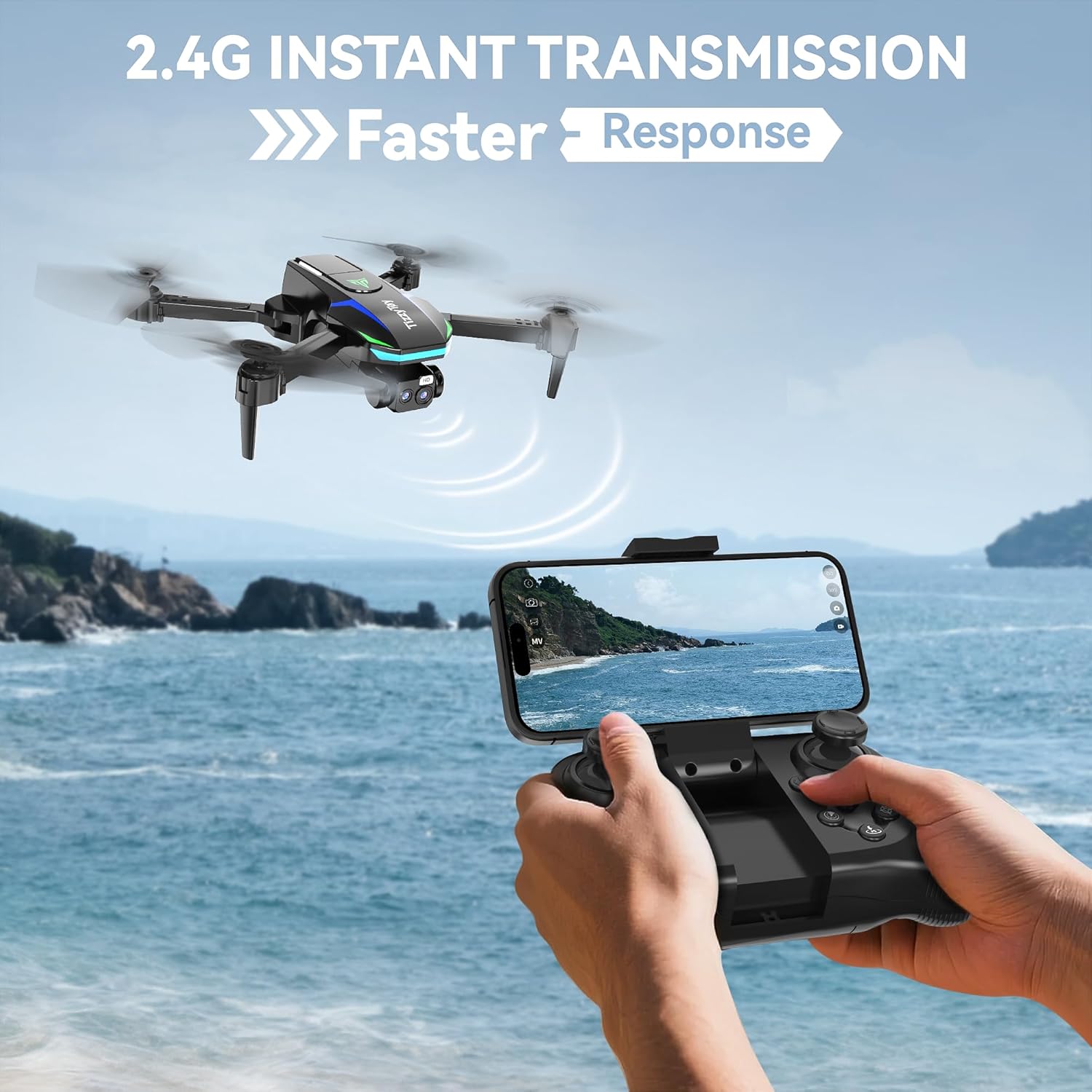 Drone com Câmeras Duplas FHD 1080p para Iniciantes TizzyToy 2