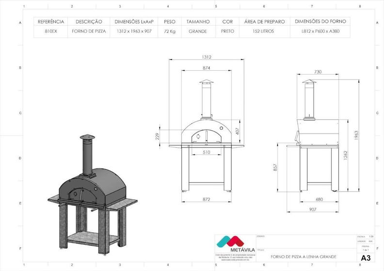 Forno de Pizza Napoli Garden a Lenha 3