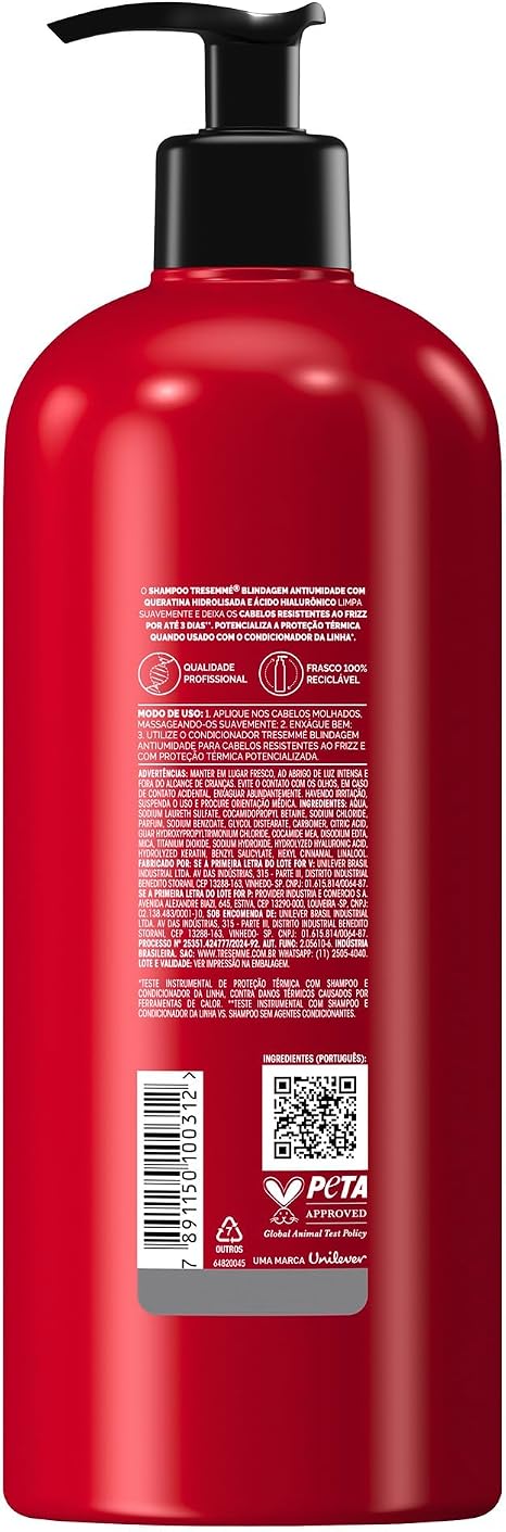 Shampoo TRESemmé Blindagem Antiumidade 3