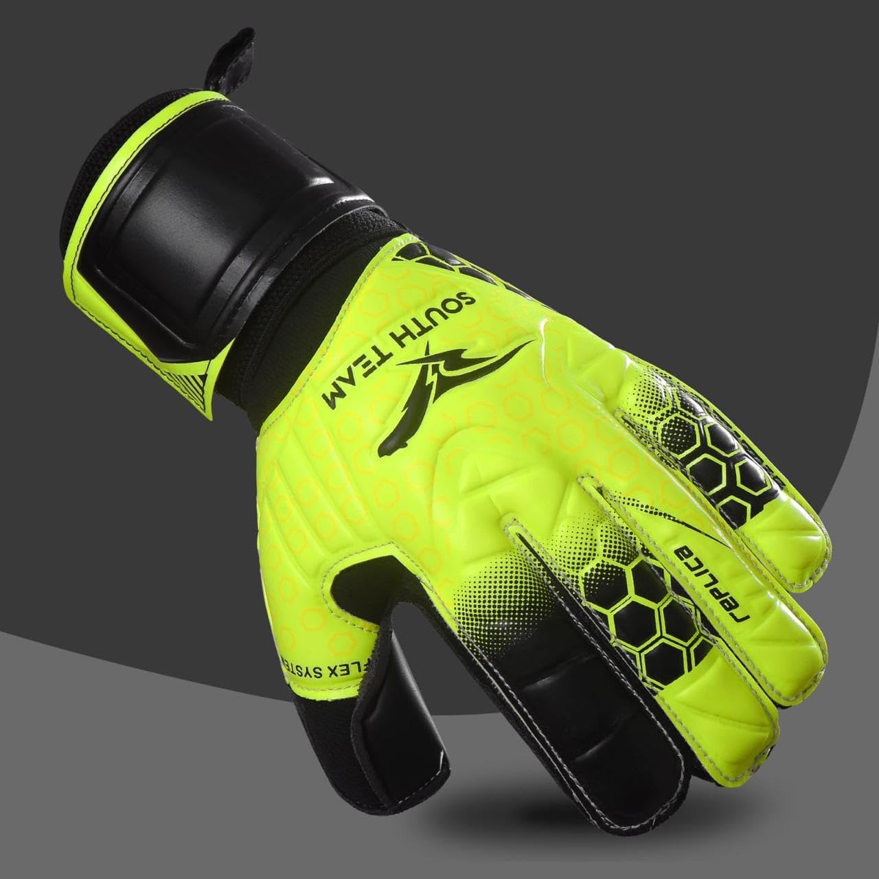 Luva Goleiro Profissional com Talas Proteção Resistente Grip TRB Sports 4