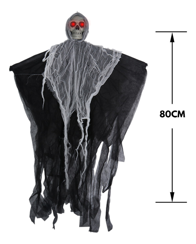 Decoração Festa Halloween Kit Fantasma Acorrentado Luz e Som 5