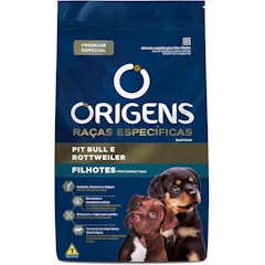 Ração Origens Premium Especial Raças Específicas Cães Filhotes Pit Bull e Rottweiler