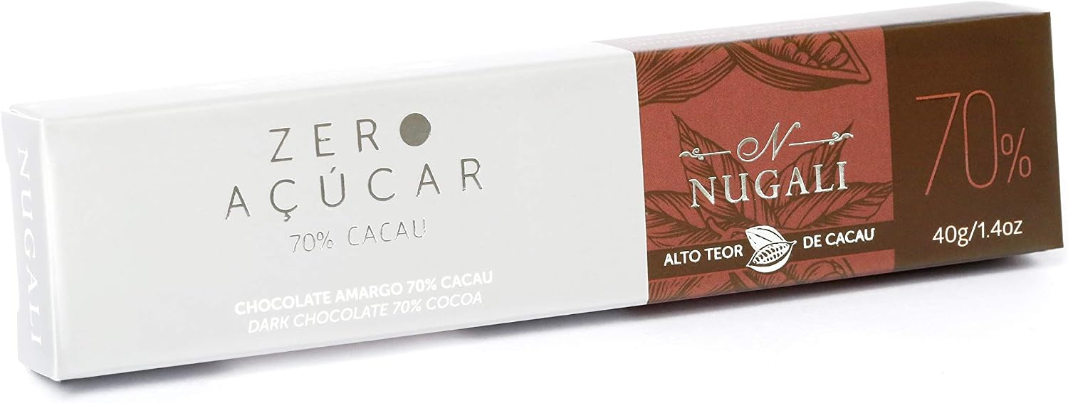 Tablete Chocolate Amargo 70% Zero Açúcar 1
