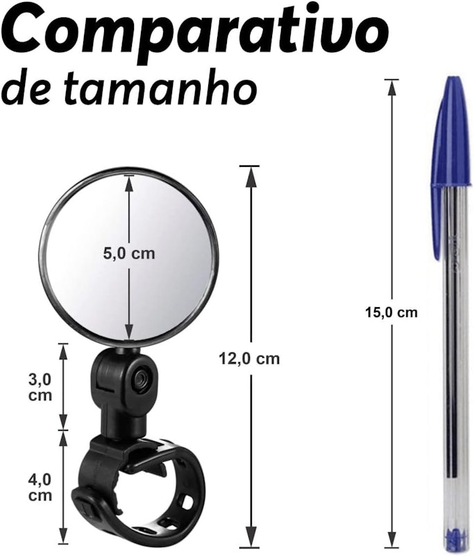 Espelho Retrovisor para Bicicleta Convexo 360º Chroma Tech 2