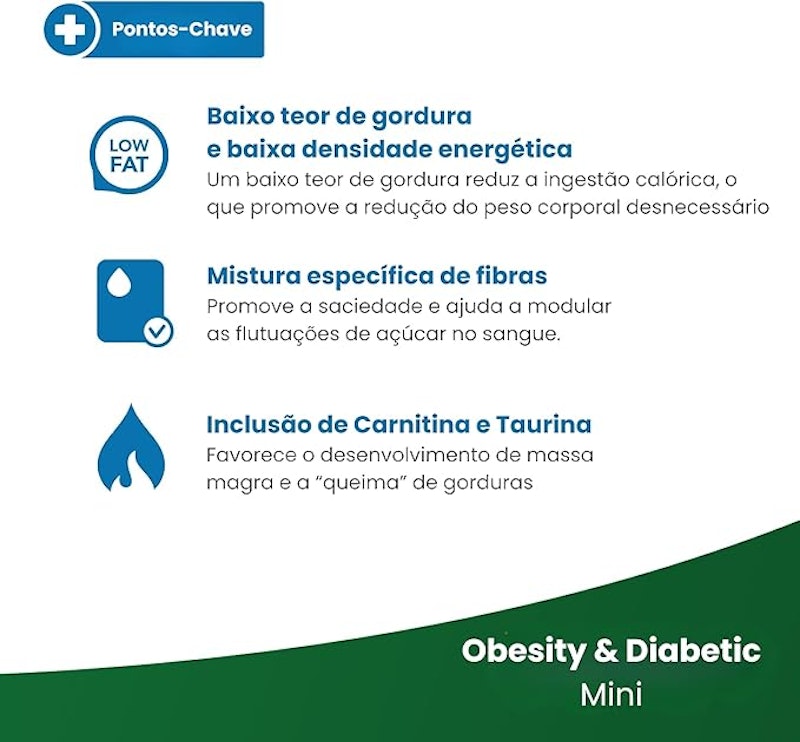 Ração Vet Life Natural Obesity e Diabetic Raças Mini 3