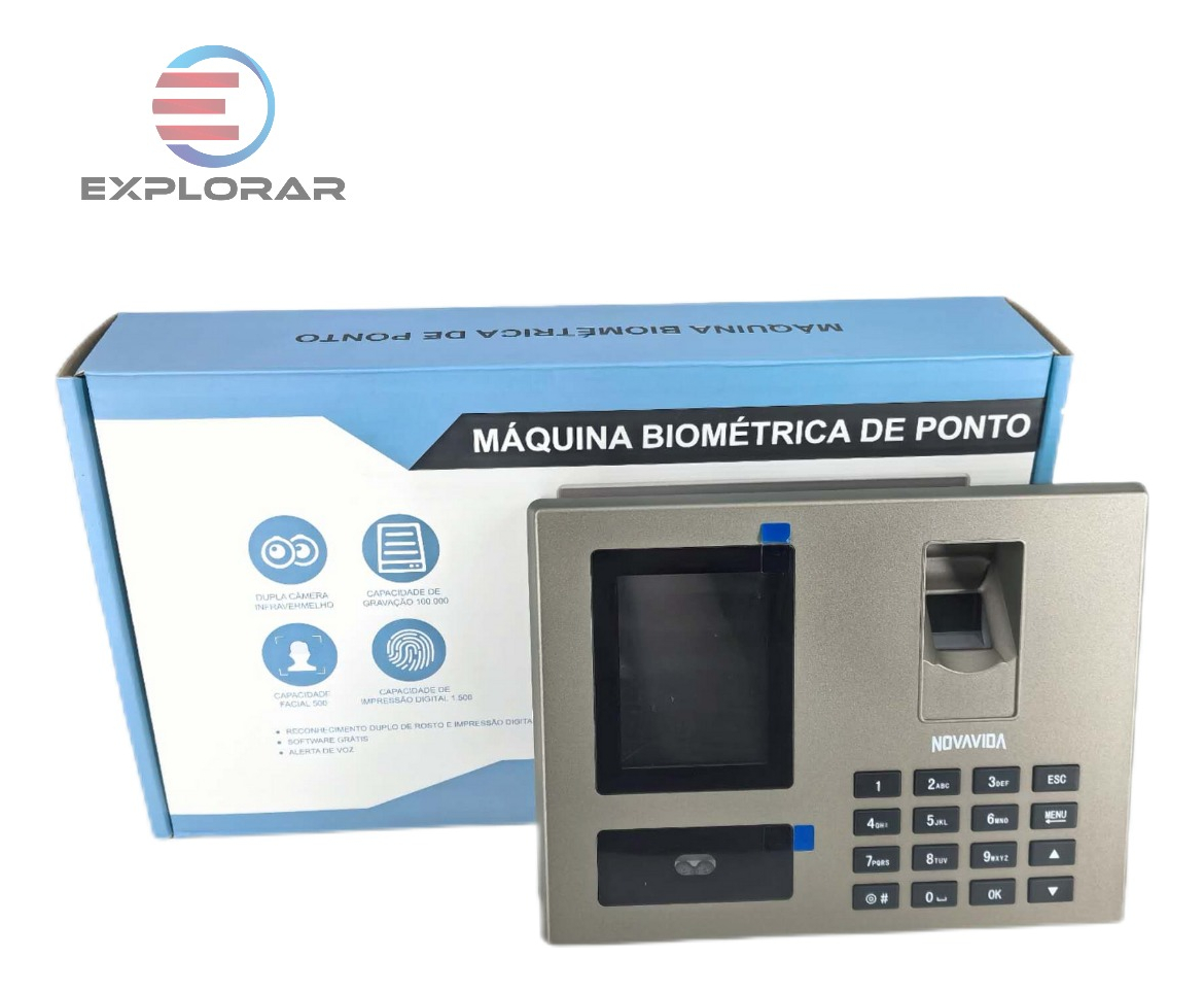 Relógio de Ponto Biométrico Digital Novavida 3