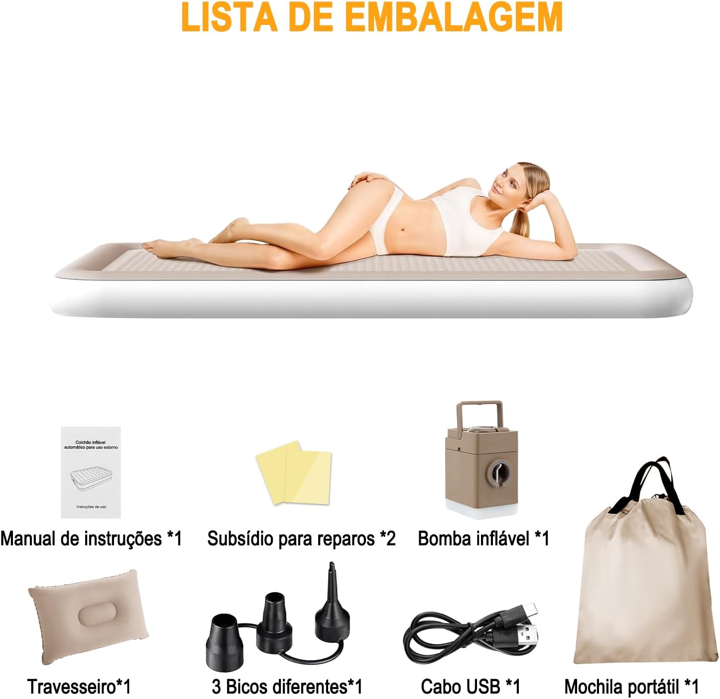 Colchão Inflável de Ar Queen Double Ventoeco 5