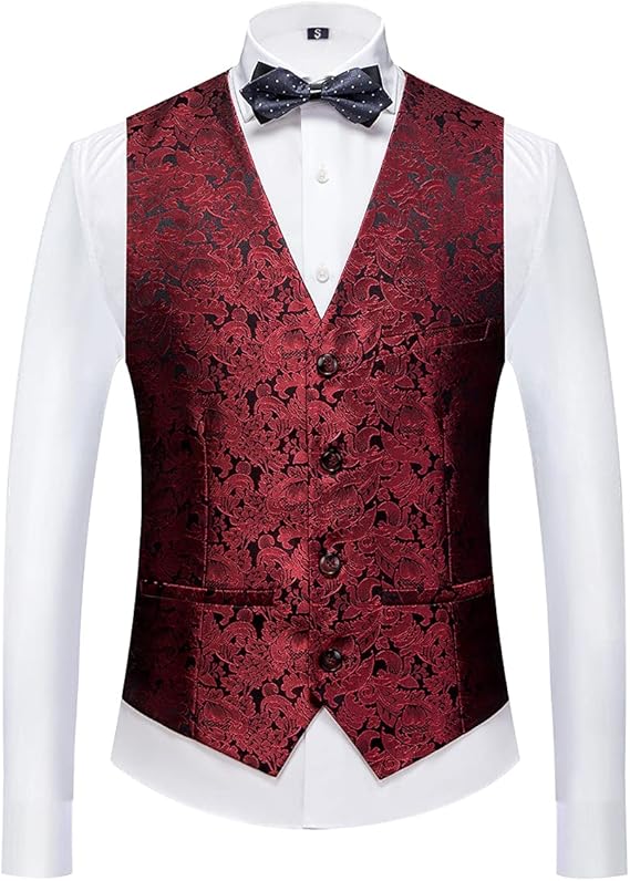 Conjunto de Terno Masculino Slim Fit de Smoking de 3 Peças Kudoro 3