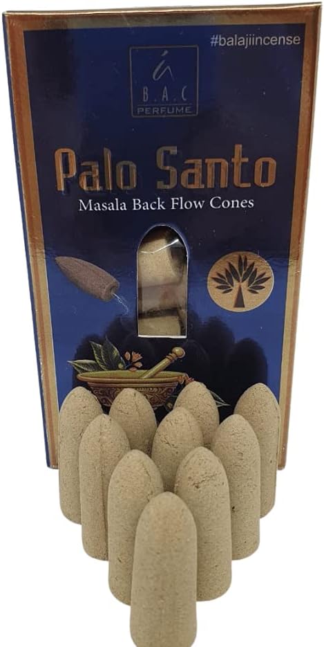 10 Incensos Cone/Cascata Indiano - Palo Santo Masala Balaji 2
