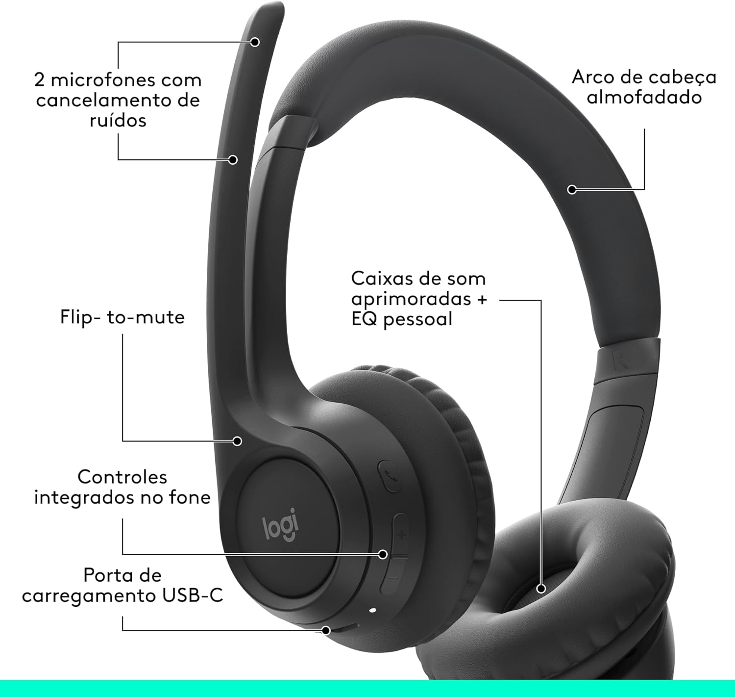 Headset Logitech Zone 300 4
