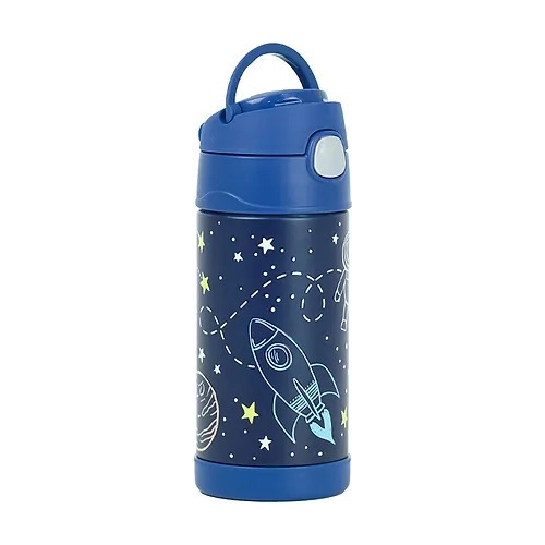 Garrafa Térmica Infantil Funtainer F401 Astronauta Azul 4