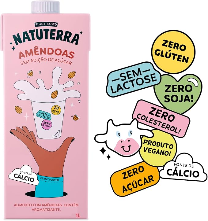 Leite Vegetal de Amêndoas Natuterra 1 L 3