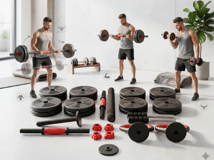 Kit Musculação 6 em 1 Ajustável até 15 kg 1