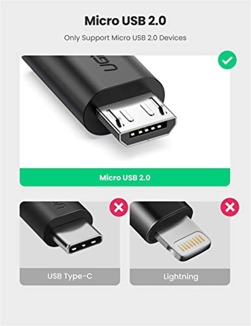 Cabo Micro USB 2.0 OTG Adaptador Macho 4