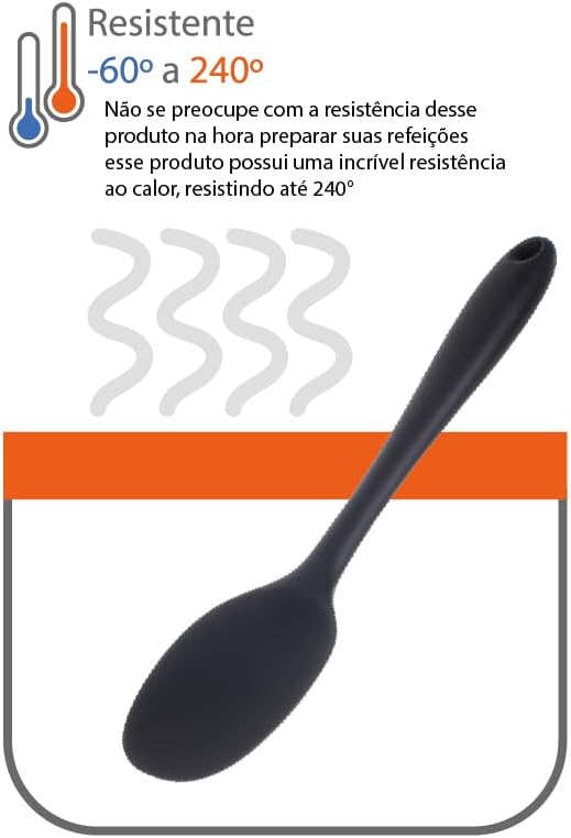 Colher Silicone 28 cm Weck Preto 3