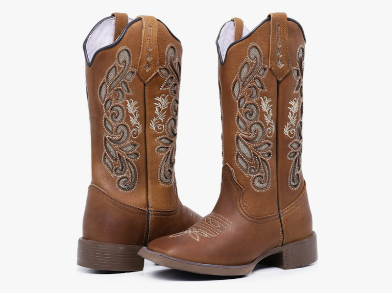 Bota Texana Country Cano Alto Couro Legítimo Premium Bico Quadrado Beauty 4