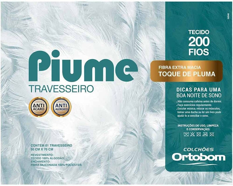 Travesseiro Ortobom Toque de Pluma Piume 3