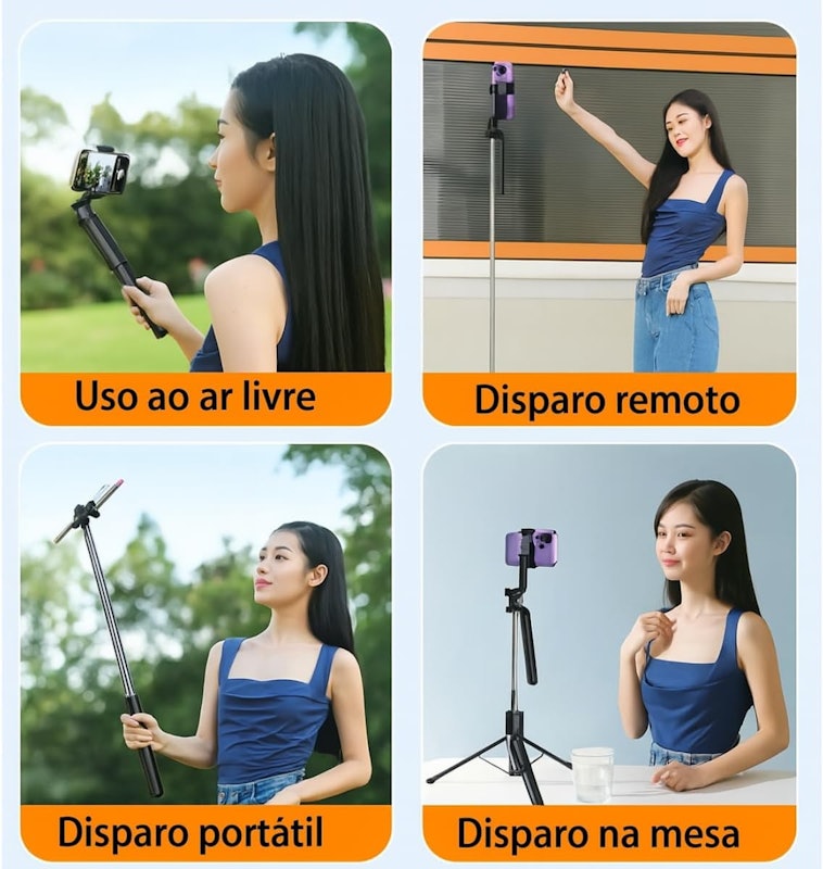 Tripé Bastão de Selfie 3 em 1 4
