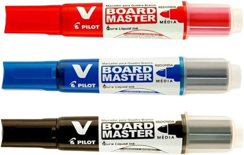 Kit com 3 Pincel Quadro Branco Marcador Pilot Recarregável 1