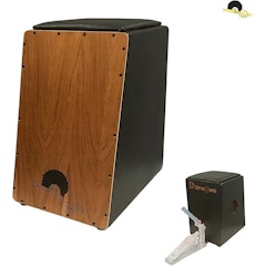 Cajon Eletroacústico Inclinado D’Groove Duo 2 em 1 com Microfone Cannon XRL