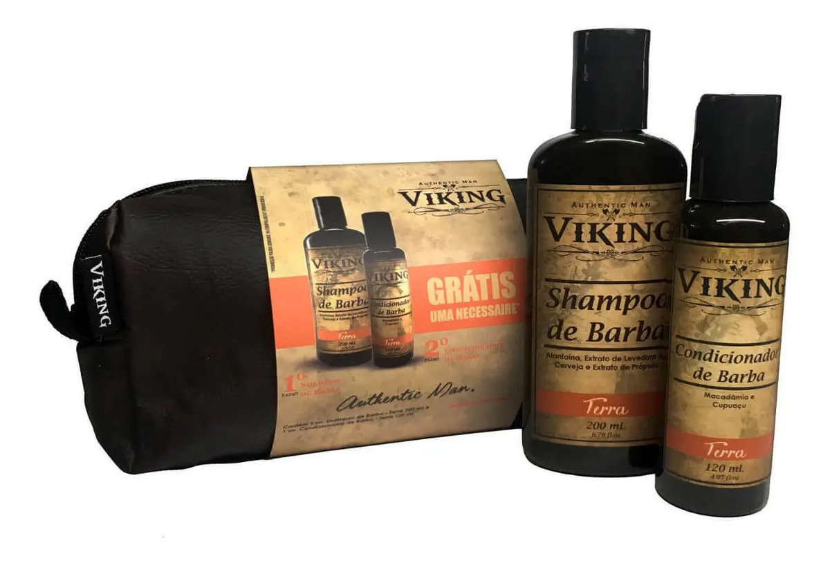 Kit Necessáire Shampoo e Condicionador de Barba Terra 1