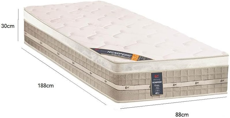 Colchão Castor Solteiro Premium One Face Tecnopedic 88x188x30cm 2