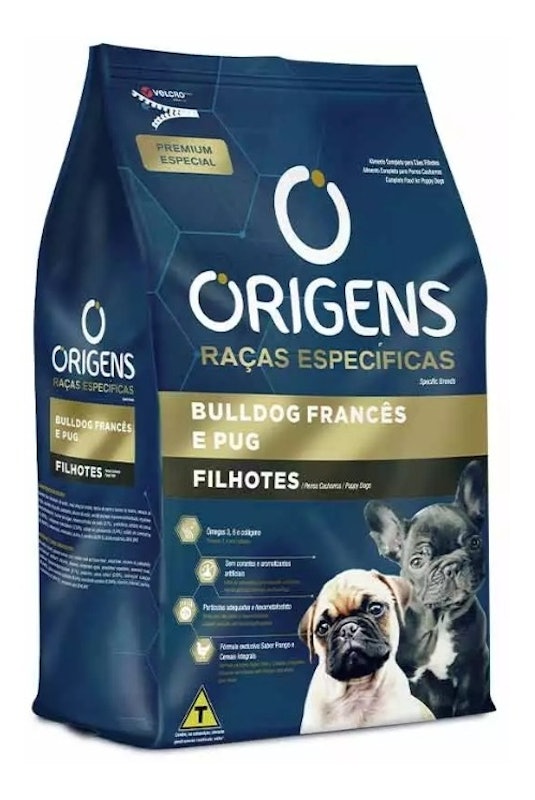 Ração Origens Premium Especial Raças Específicas Bulldog Francês e Pug Filhotes 1