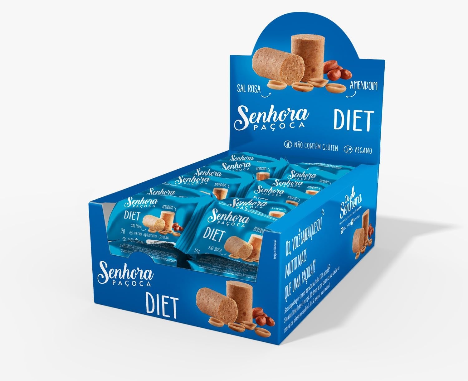 Paçoca Diet com Sal Rosa Da Senhora 1