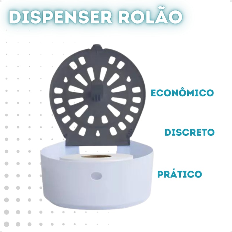 Dispenser Porta Papel Higiênico Rolão Nobre New Classic Branco 3