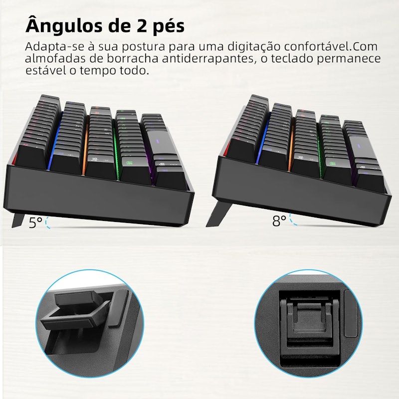 Teclado Mecânico com Fio 65% A1802 4