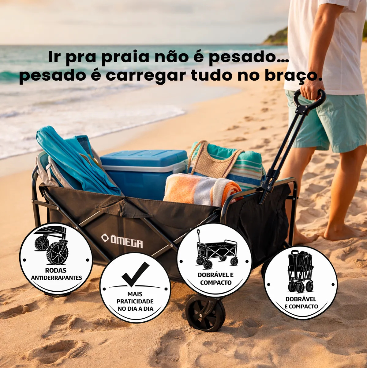 Carrinho Dobrável Multiuso Reforçado 2