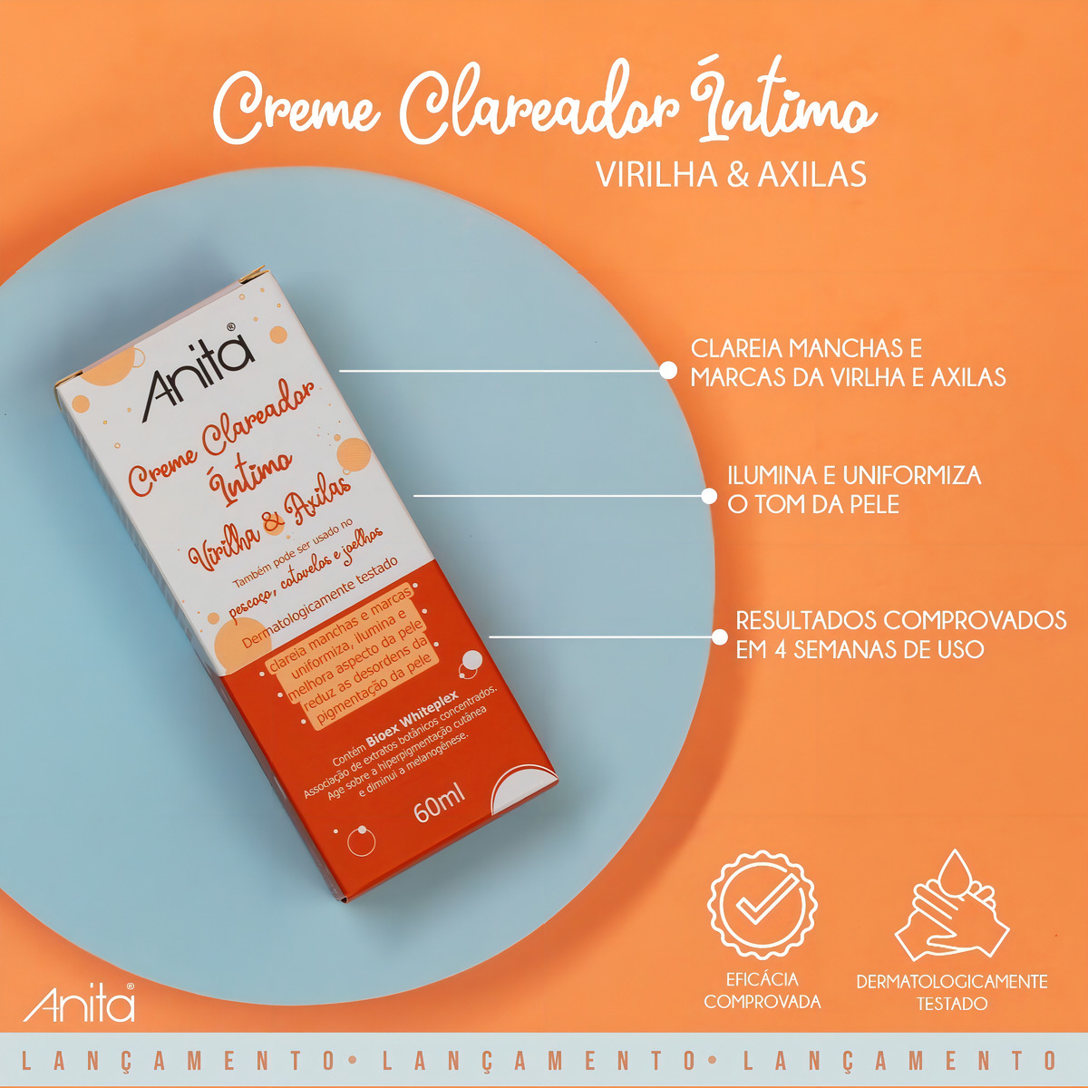 Creme Clareador de Axilas e Virilhas Anita 3