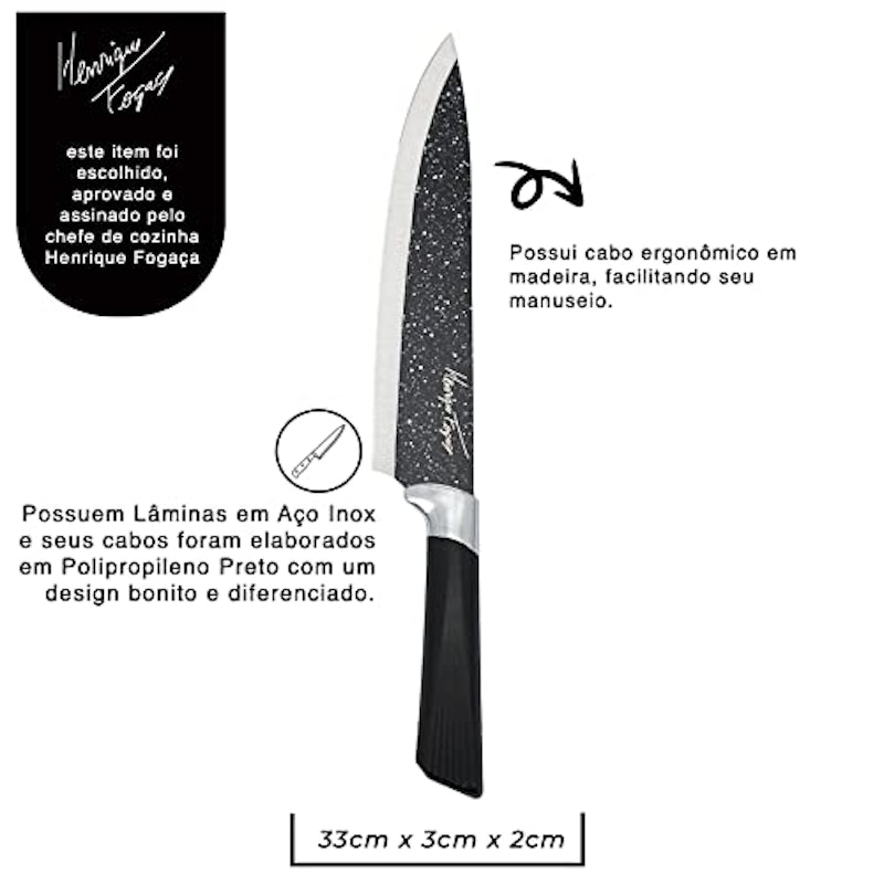 Faca Peixeira 8" Linha Fogaça 2