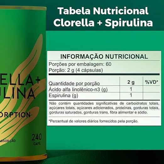 Clorella & Spirulina 240 Cápsulas 2