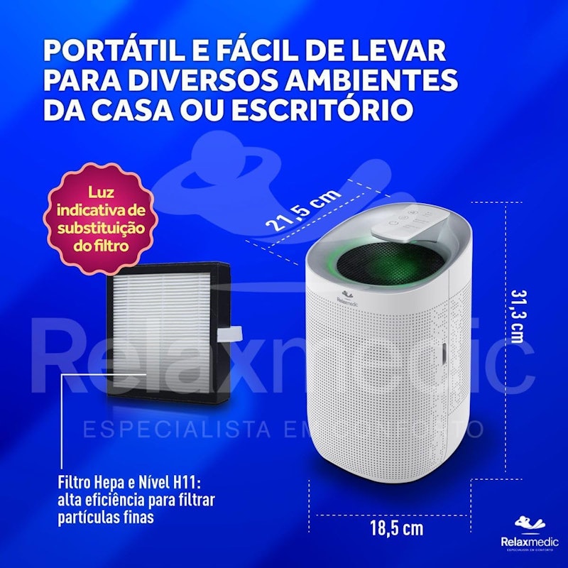 Desumidificador e Purificador de Ar Q9 Relaxmedic 4