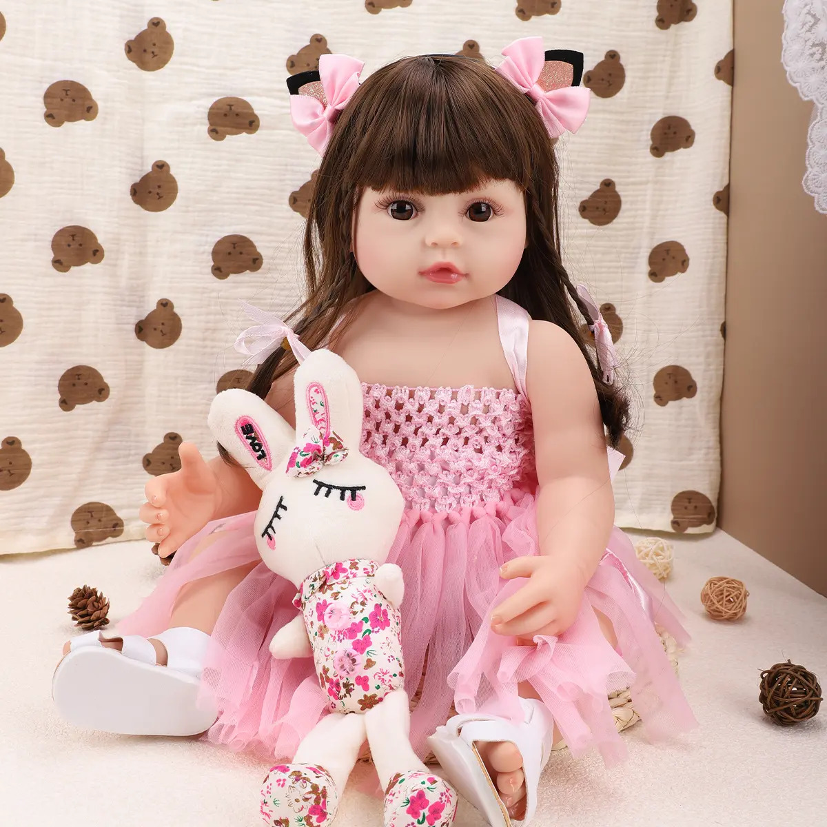 Bebê Reborn Boneca Menina 100% Silicone Original Princesa 2
