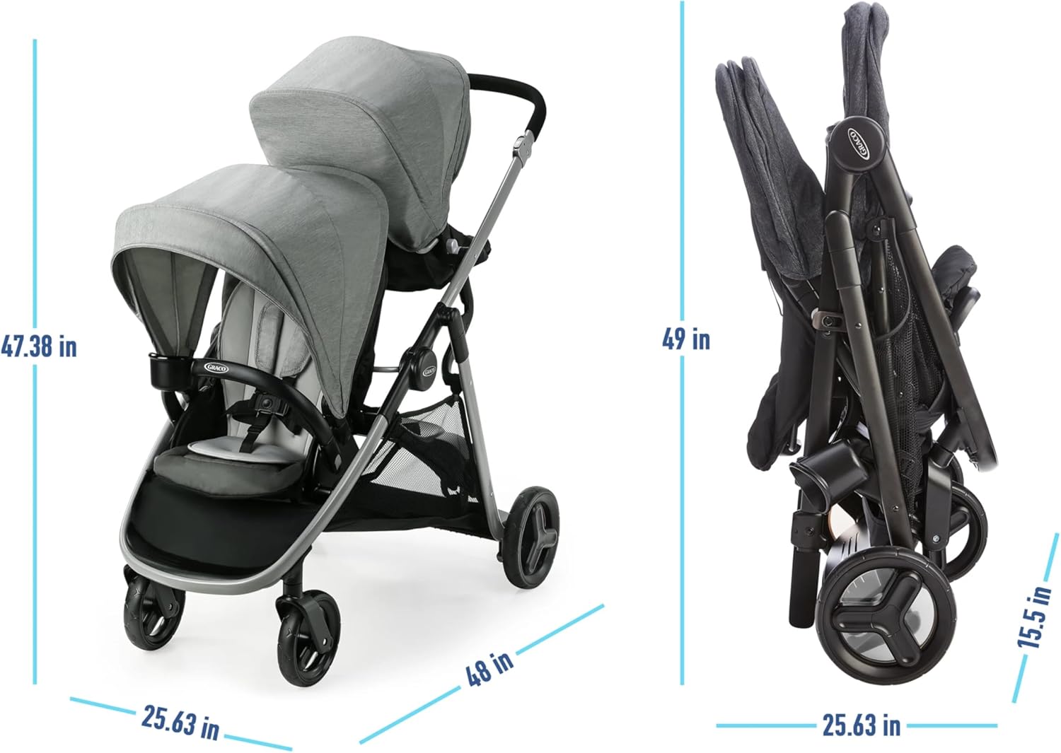 Carrinho de Bebê Duplo Graco Ready2Grow 2.0 3