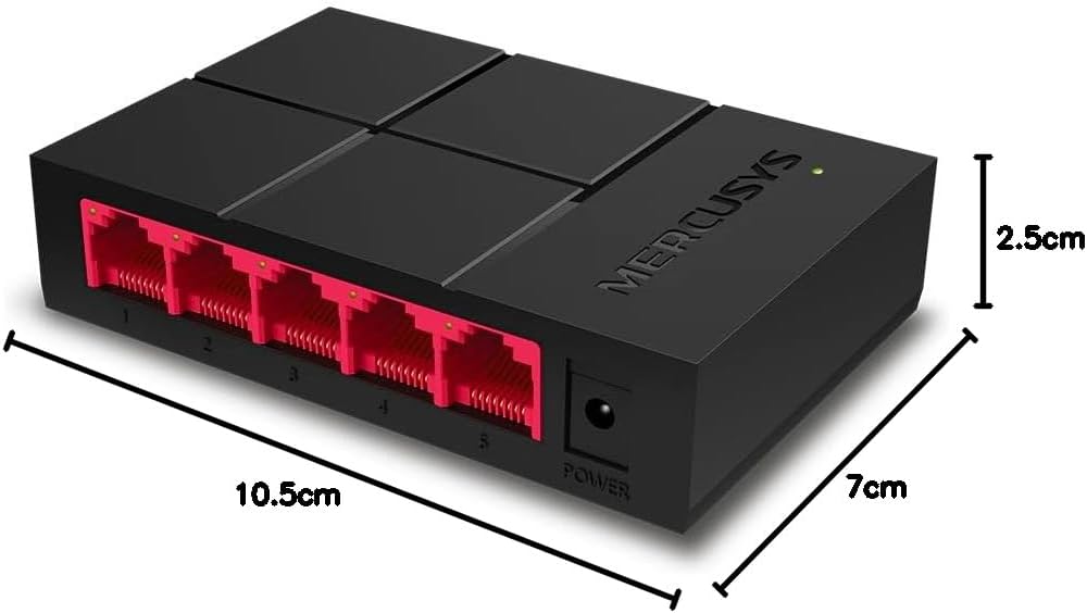 Switch de Mesa com 5 Portas Gigabit Mercusys 3