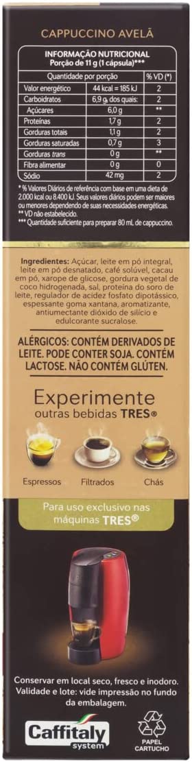Cápsula de Cappuccino Avelã TRES 3 Corações 5