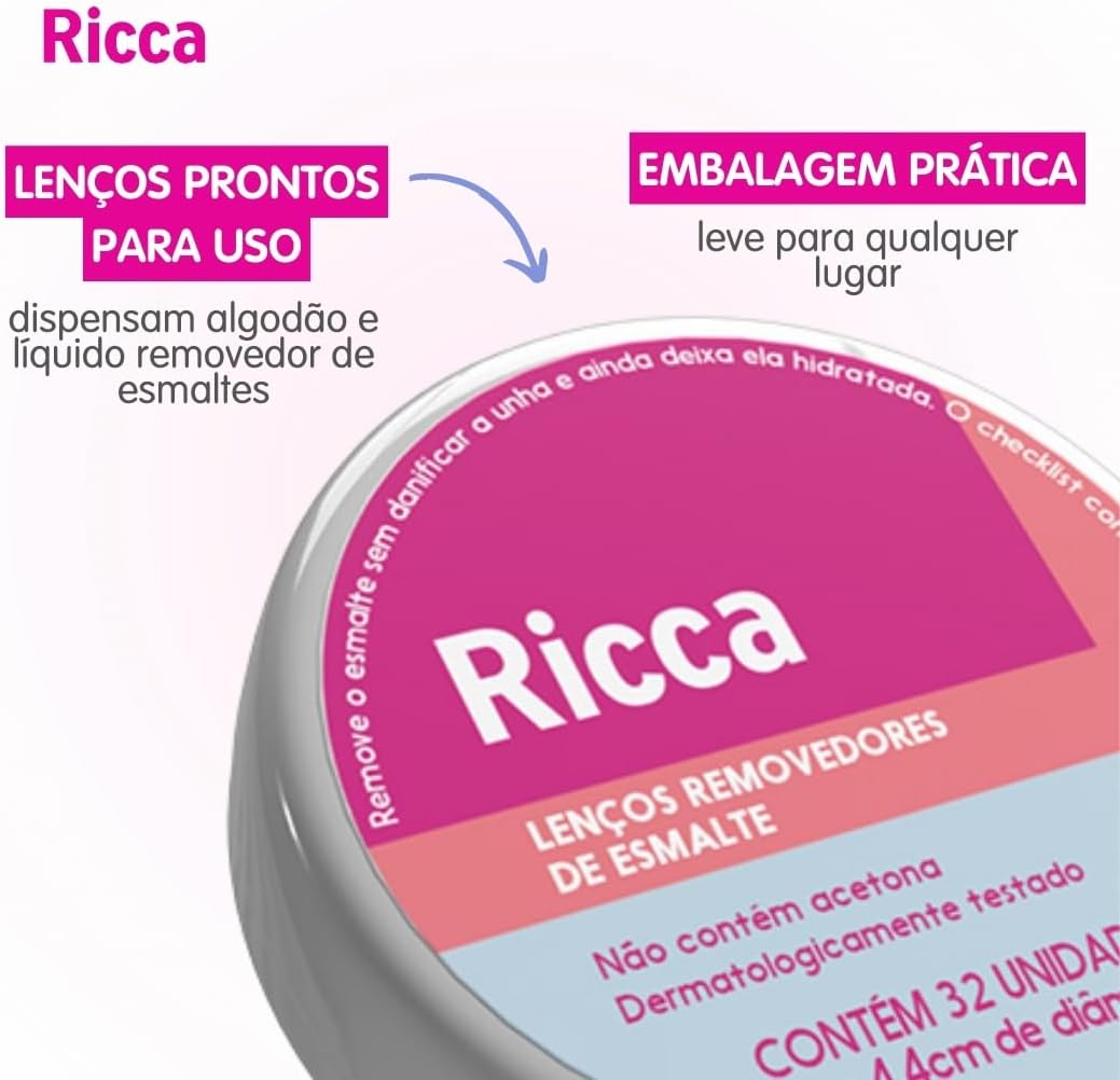 Lenço Removedor de Esmalte Ricca 3