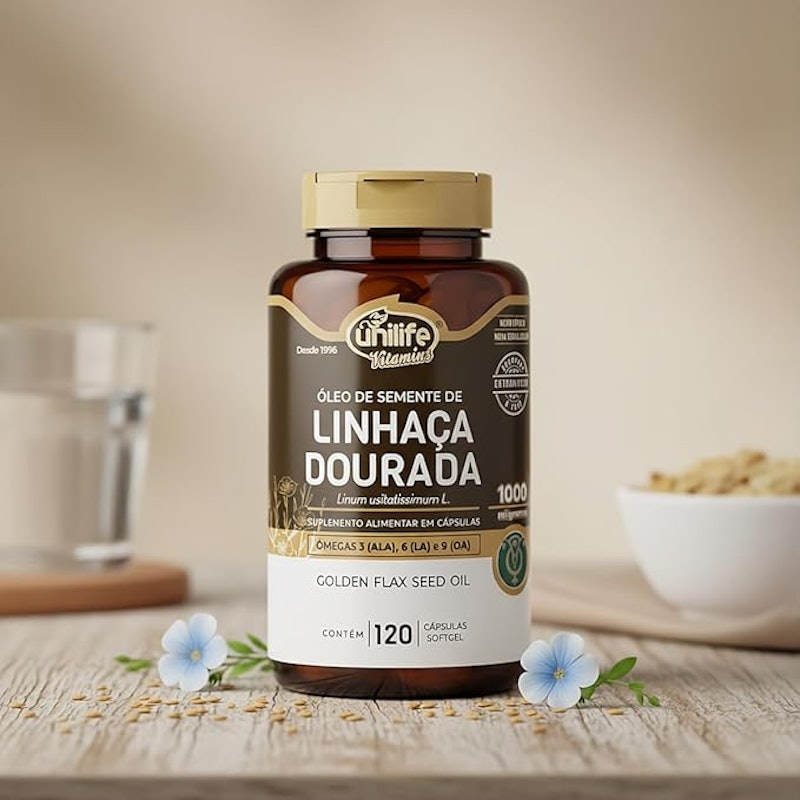 Óleo de Linhaça Dourada em Cápsulas 1200 mg 2