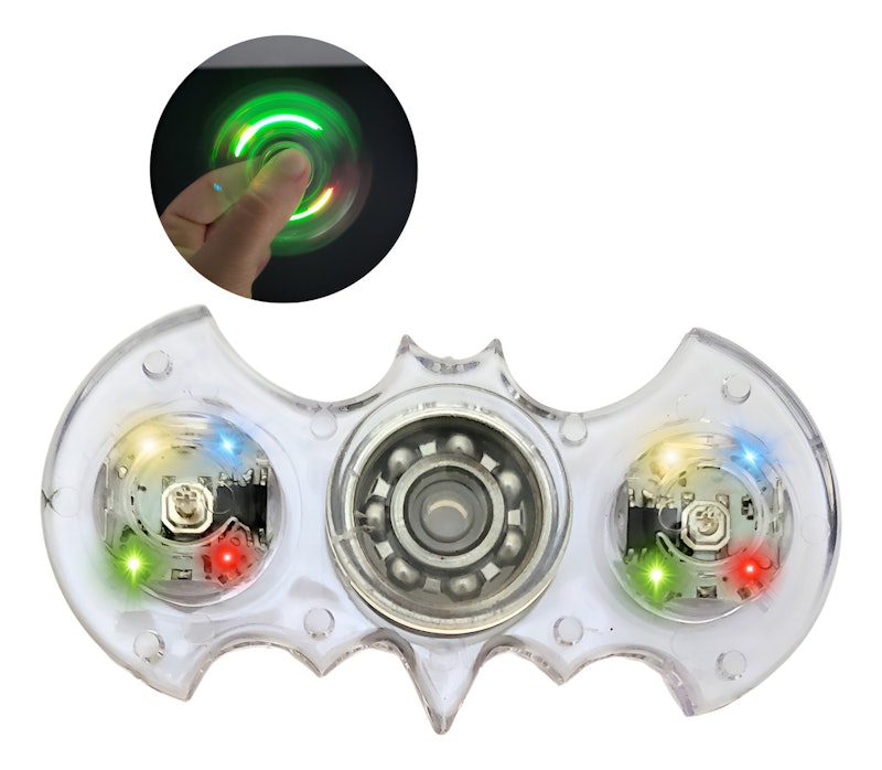 Hand Spinner com Luzes Led Brinquedo Giratório Antistress Pop It Toy Cristal 1