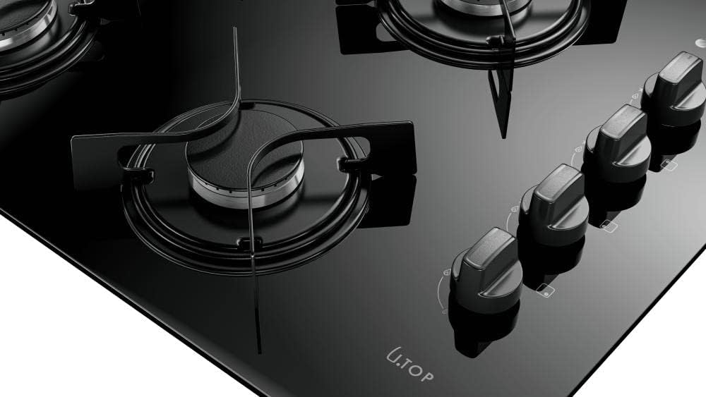 Cooktop 4 Bocas Preto com Mesa de Vidro Atlas U Top Bivolt 3