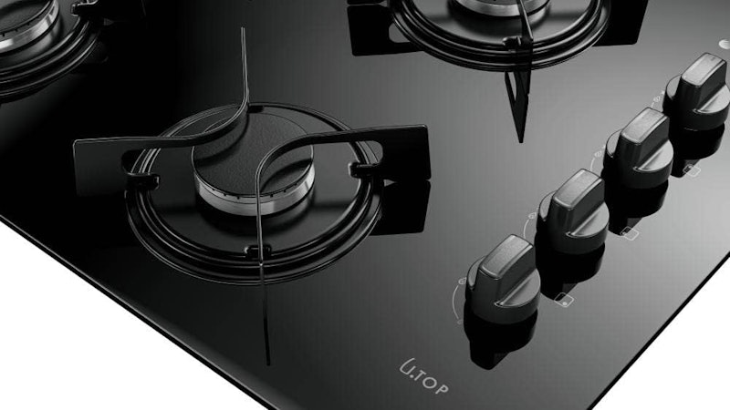 Cooktop 4 Bocas Preto com Mesa de Vidro Atlas U Top Bivolt 3