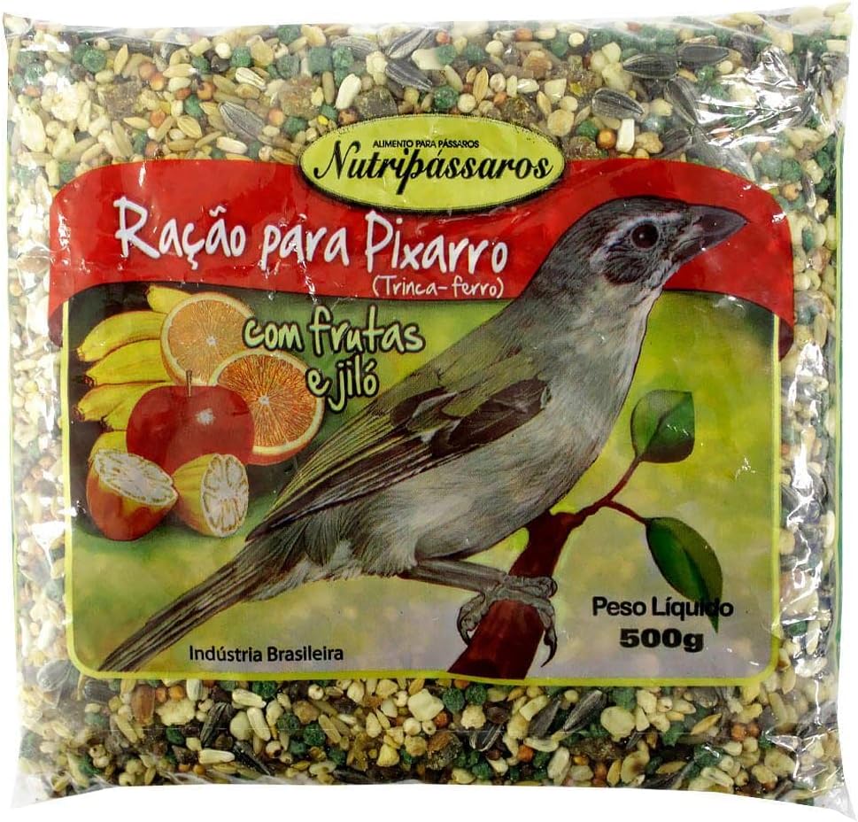 Ração Nutripássaros Pixarro Trinca-Ferro Frutas e Jiló 1