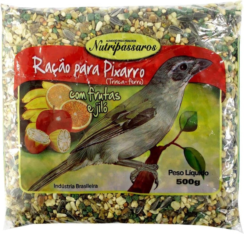 Ração Nutripássaros Pixarro Trinca-Ferro Frutas e Jiló 1