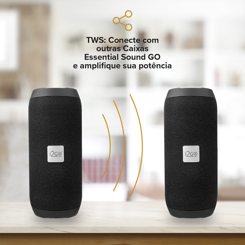 Caixa de Som Bluetooth Essential Sound Go i2GO 10 W RMS Resistente à Água 5