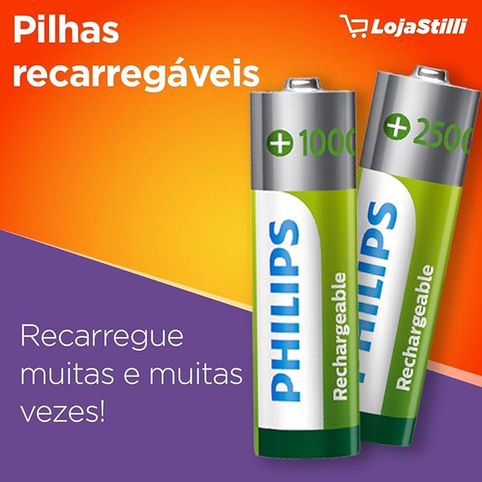 Pilha Recarregável AA Philips 4
